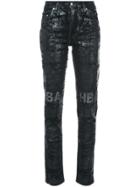 Hood By Air Erosion Glitter Jeans - Black