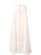 See By Chloé Ruffle Hem Maxi Dress, Women's, Size: 36, Pink/purple, Silk/viscose/cotton