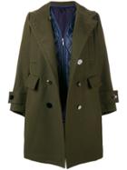 Sacai Sacai Ls Coat Knee Lngth Db - Green