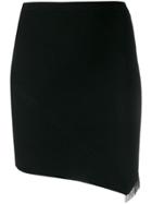 Pinko Rhinestone Fringe Knit Skirt - Black