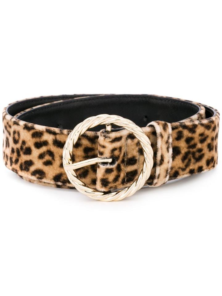 Loeffler Randall Leopard Print Belt - Brown