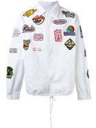 Gcds Coach Patch Jacket, Men's, Size: Small, White, Cotton
