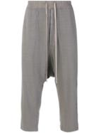 Rick Owens Drkshdw Drawstring Cropped Trousers - Grey