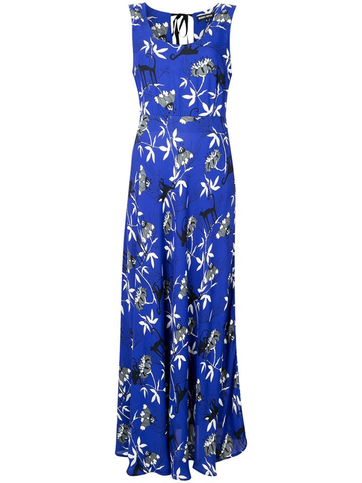 Markus Lupfer Printed Maxi Dress - Blue