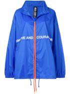 Mia-iam Slogan Print Sports Jacket - Blue