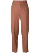 Nina Ricci - Cropped Trousers - Women - Silk/wool - 36, Women's, Pink/purple, Silk/wool