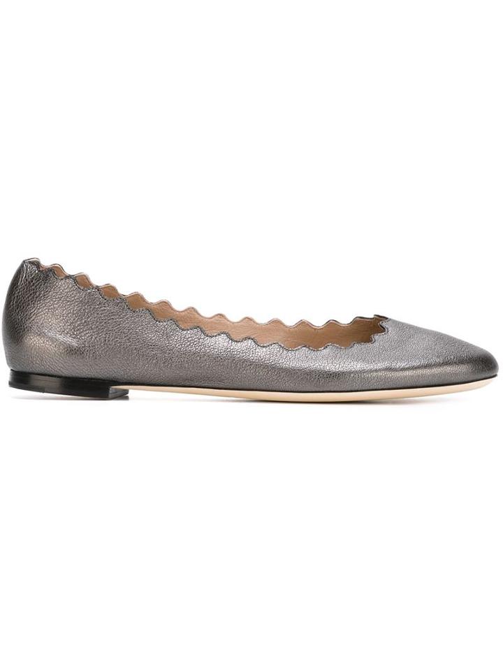 Chloé 'lauren' Metallic Ballerinas