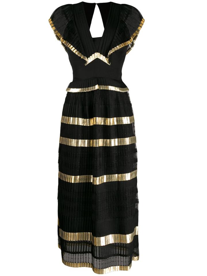 Temperley London Phantom Dotted Tulle-panel Dress - Black