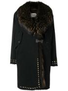 Bazar Deluxe Trimmed Mid-length Coat - Black