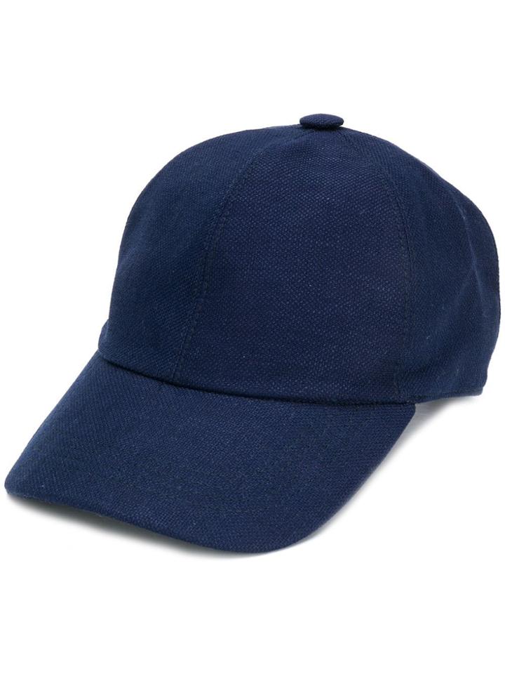 Brunello Cucinelli Hopsack Baseball Cap - Blue