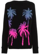 The Elder Statesman Palm Motif Jumper - Black