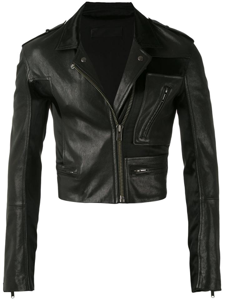Haider Ackermann Cropped Biker Jacket - Black