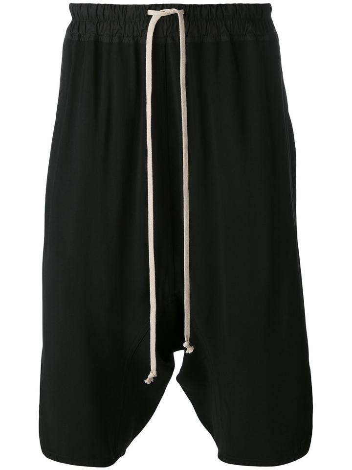Rick Owens - Swing Basket Shorts - Men - Cotton/acetate/viscose - 54, Black, Cotton/acetate/viscose