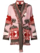Alanui Cashmere Fringed Cardi-coat - Pink