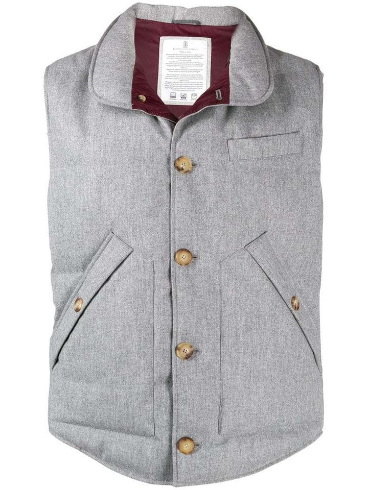 Brunello Cucinelli Padded Waistcoat - Grey