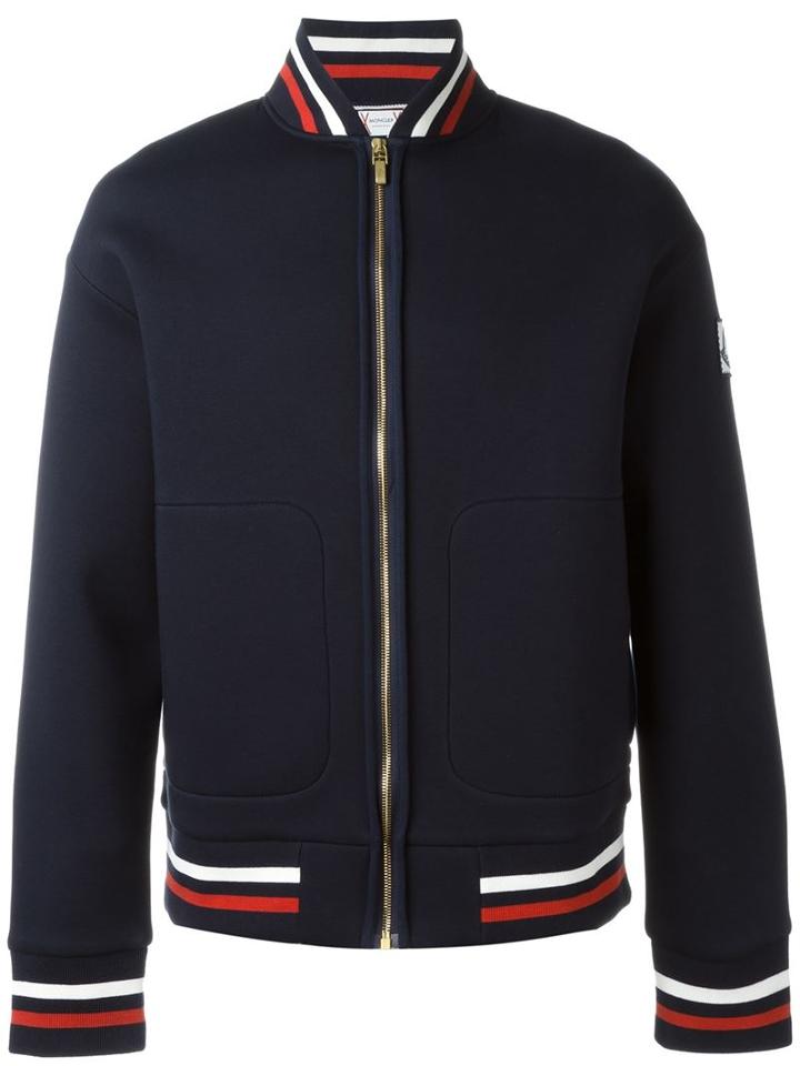 Moncler Gamme Bleu Jersey Bomber Jacket