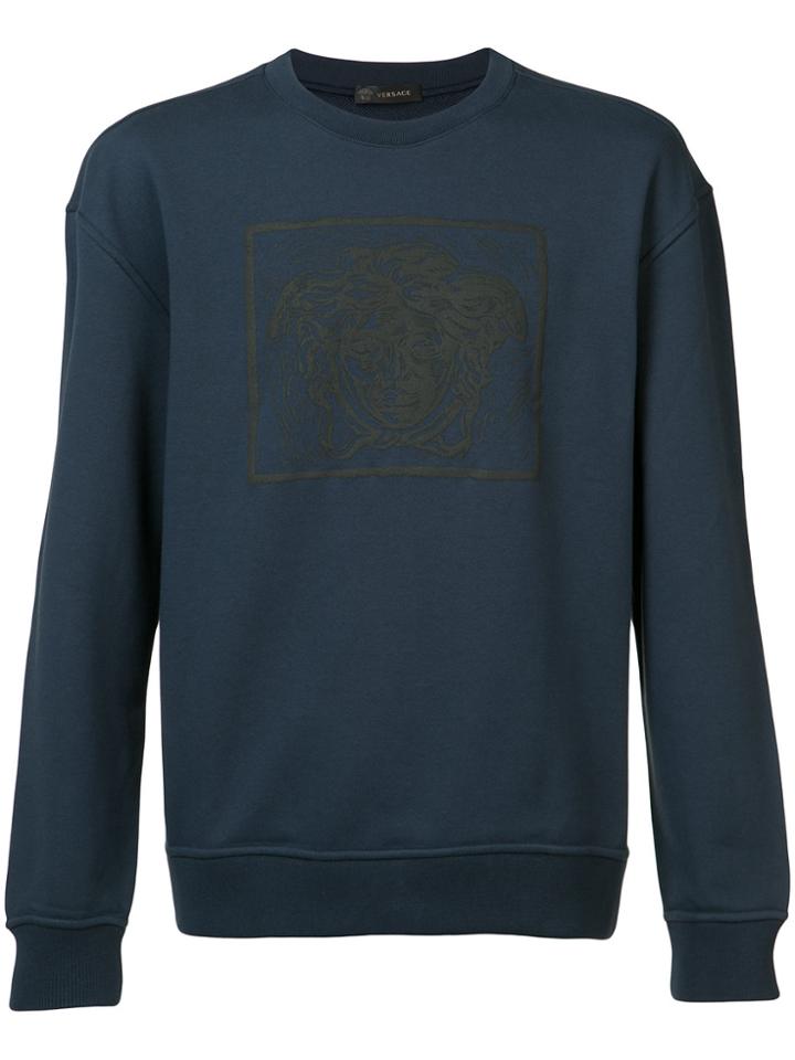 Versace Medusa Print Sweatshirt - Blue