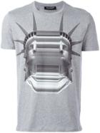 Neil Barrett Statue Of Liberty Print T-shirt - Grey