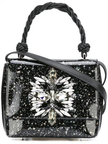 Marcel Seraphine Embellished Shoulder Bag, Women's, Black, Patent Leather
