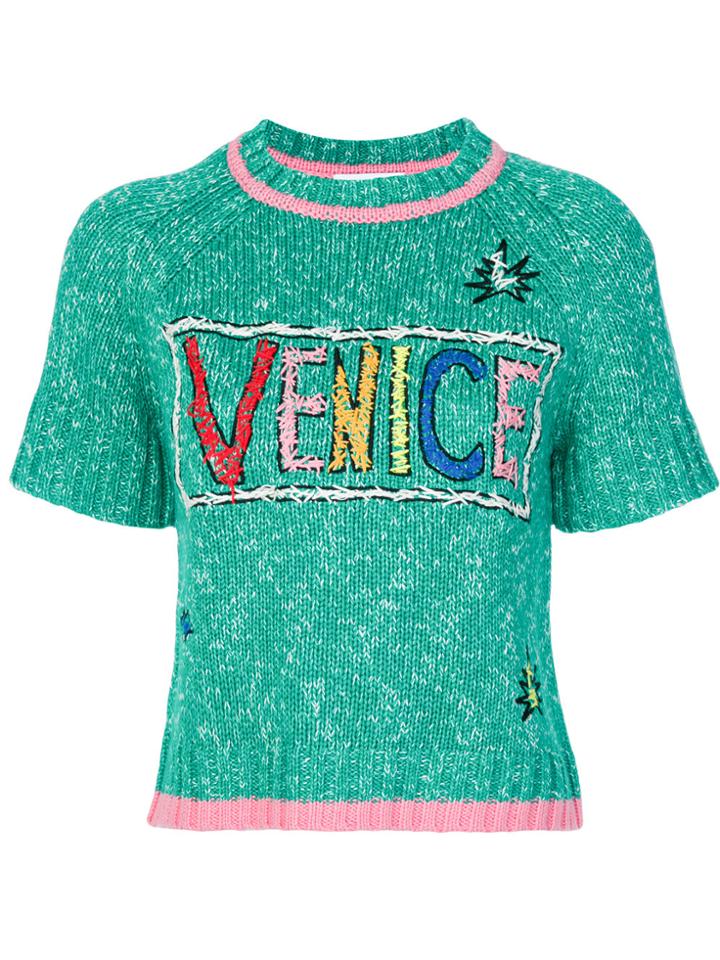 Mira Mikati Venice Beach Knitted Top - Green