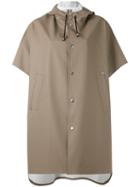 Short Sleeve Raincoat - Women - Cotton/polyester/pvc - Xs/s, Brown, Cotton/polyester/pvc, Stutterheim