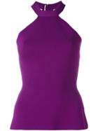 Roland Mouret Halterneck Top, Women's, Size: Medium, Pink/purple, Nylon/viscose