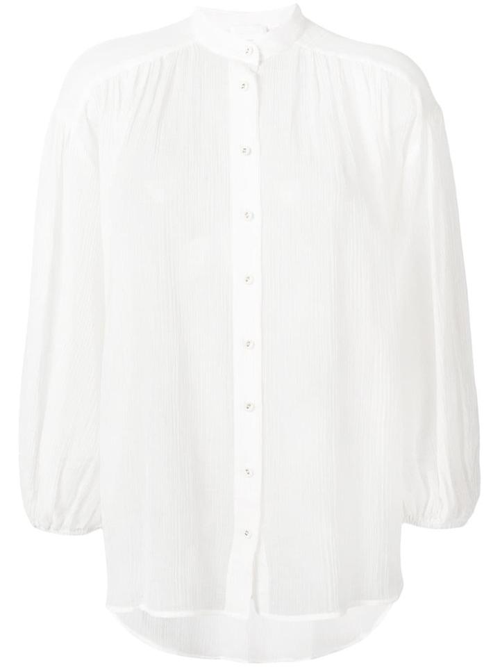 Zimmermann Band Collar Shirt - White