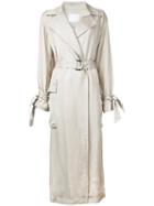 Rito - Long Trench Coat - Women - Linen/flax/rayon - 38, Nude/neutrals, Linen/flax/rayon