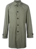 John Varvatos Single Breasted Coat, Men's, Size: 48, Green, Cotton/polyamide