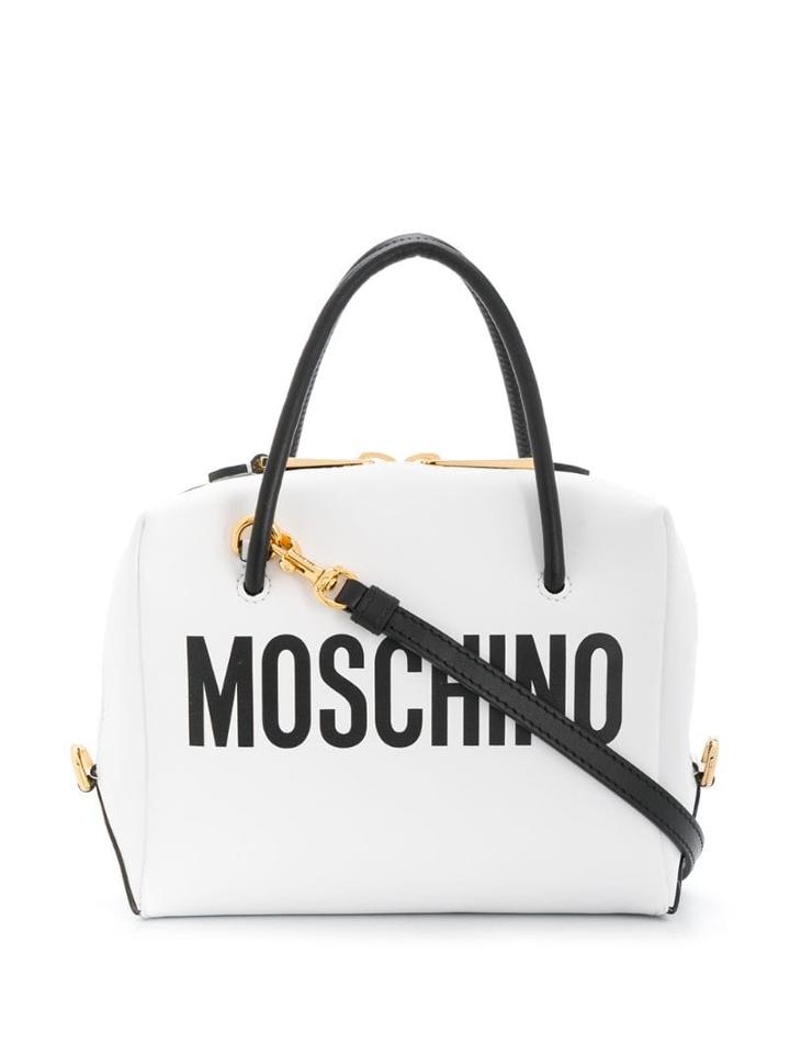 Moschino Mini Logo Tote - White
