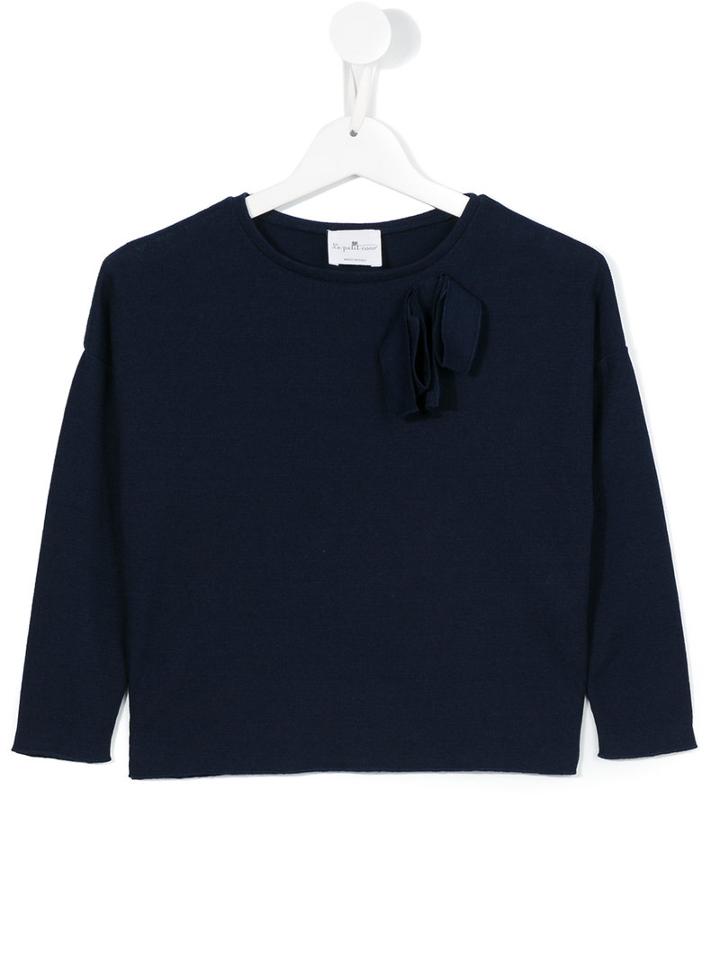 Le Petit Coco Bow Ribbon Sweatshirt, Girl's, Size: 12 Yrs, Blue