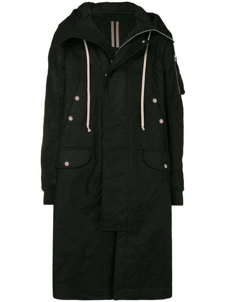 Rick Owens Drkshdw Long Length Parka - Black