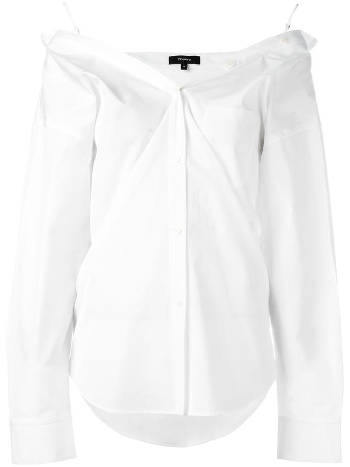 Theory 'tamalee' Sartorial Blouse, Women's, Size: Medium, White, Cotton