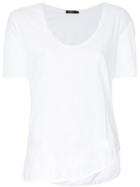 Bassike Scoop Neck T-shirt, Women's, Size: 8, White, Cotton