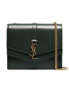 Saint Laurent Green Montaigne Monogram Leather Shoulder Bag