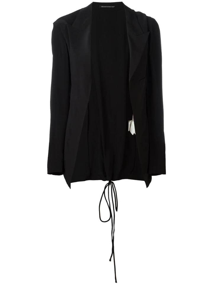 Yohji Yamamoto Pre-owned Cord Lace-up Blazer - Black
