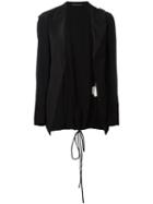 Yohji Yamamoto Pre-owned Cord Lace-up Blazer - Black