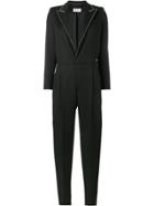 Saint Laurent Crystal Collar Jumpsuit - Black