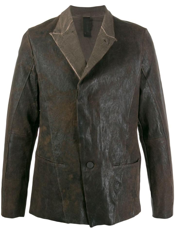 Transit Aged-look Leather Jacket - Brown