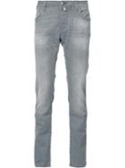 Jacob Cohen Slim-fit Jeans, Men's, Size: 38, Grey, Cotton/spandex/elastane
