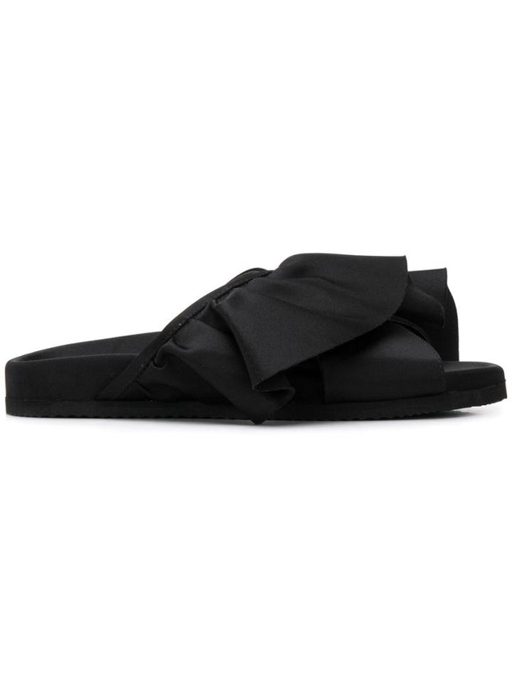 Joshua Sanders Ruffle Sandals - Black