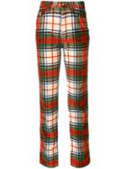 Jean Paul Gaultier Pre-owned Corduroy Plaid Trousers - Red