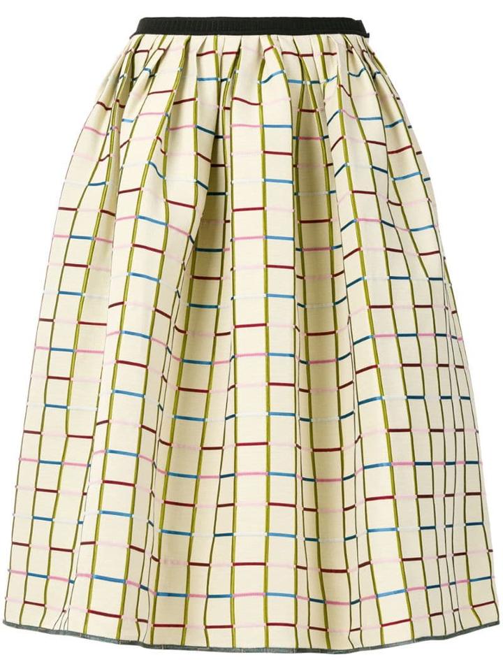 Antonio Marras Patterned Full Midi Skirt - Neutrals