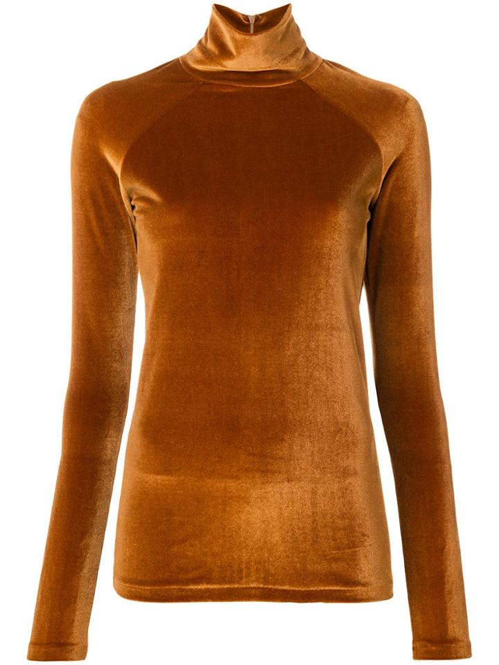 Haider Ackermann Velvet Turtle Neck Jumper - Brown