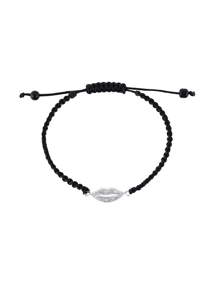 Gemco Diamond Lips Bracelet - Black