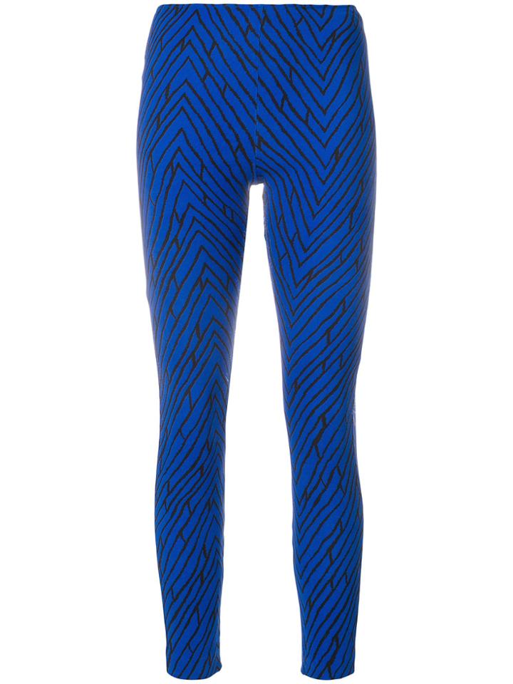 Emanuel Ungaro Vintage Geometric Print Leggings - Blue