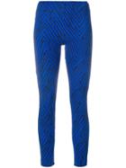 Emanuel Ungaro Vintage Geometric Print Leggings - Blue