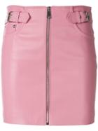 Manokhi Front Zip Mini Skirt - Pink