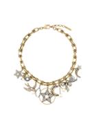 Marc Jacobs Crystal Charm Necklace, Women's, Metallic