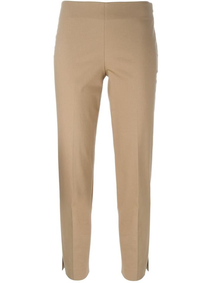 Brunello Cucinelli Cropped Trousers, Women's, Size: 42, Nude/neutrals, Cotton/spandex/elastane/polyester/cupro